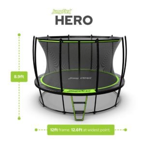 Alternative view of JumpFlex Hero Round Outdoor Backyard Trampoline