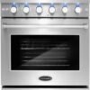 Cosmo 30 in. 4.5 Cu. Ft. Gas Range with 5 Sealed Burners, Convection Oven,