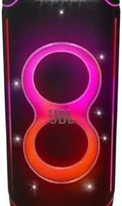 JBL Partybox Ultimate – Multi Purpose Party Speaker, with Wi-fi & Bluetooth Connectivity, Wireless, Lightshow, IPx4 Slashproof, Dual Mic & Guitar Inputs, Handle & Sturdy Wheels, Black
